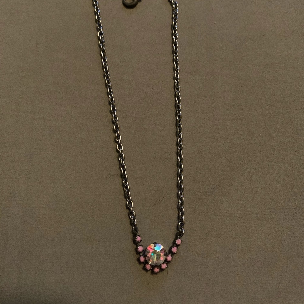 Vintage sabika AB and pink daughter necklace